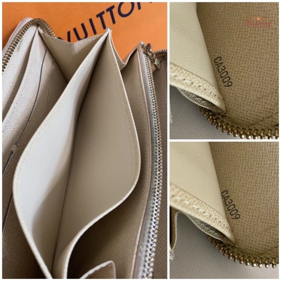 Authentic Louis Vuitton Damier Azur Canvas Leather Zippy Organizer Wallet CA3009 - Picture 12 of 14